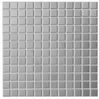 The Mosaic Factory Barcelona mozaiektegel 2.3x2.3x0.6cm vierkant geglazuurd porselein wand mat zilver metallic AM23SR