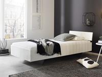 Mobistoxx Bed IXANA 90x200 cm hoogglans wit met hoofdeinde