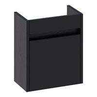Saniclass Nexxt Fonteinonderkast - 40x45x22cm - 1 linksdraaiende deur - greep - MFC - black wood FO-NXLBW