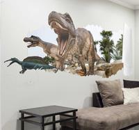 Tenstickers 3d decor van de Jurassic Park muur