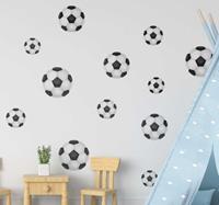 Tenstickers Voetbal set verschillende maten voetbal muurzelfklevende sticker