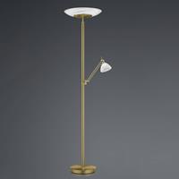 B-Leuchten Findus LED vloerlamp 2-lamps oudmessing