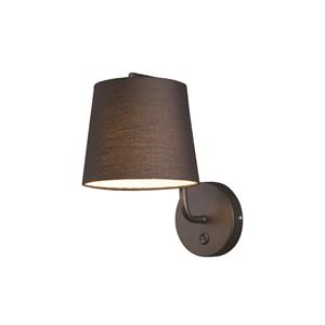 Maxlight Chicago - wandverlichting met schakelaar - 20 x 29 x 32 cm - zwart