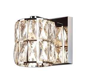 Maxlight Diamante - wandverlichting - 12 x 13 x 13,5 cm - chroom