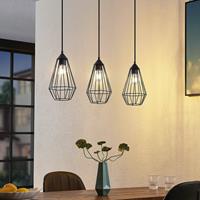 Lindby Elainy hanglamp met kooikappen 3-lamps