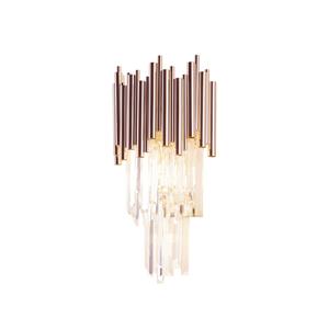 Maxlight Vogue - wandverlichting - 30 x 19 x 54 cm - goud