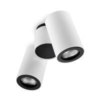 LEDS-C4 LIGHTING Leds-C4 Pipe - 2 Licht doppelt verstellbare Deckenleuchte Weiß, Schwarz, GU10