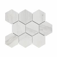 Mozaiek Hexagon Marmer Carrara 9.5x11 cm Mat Wit Prijs