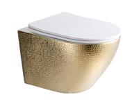 DATEG Star & Art Hangend Toilet 49x37 crocostructuur goud wit