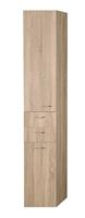 Aqualine Zoja/Keramia Fresh kolomkast met wasmand links 35x184cm oak platin