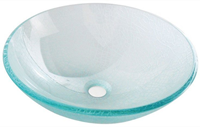 Sapho Ice glas waskom diameter 42 cm transparant