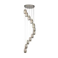 Searchlight LED-Hängeleuchte Cyclone, 12-flammig, rauchfarben, Glas