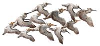 Raf Import Wanddecoratie pelikanen van metaal