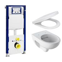 Geberit UP320 toiletset met  Renova Rimfree toilet en softclose zitting