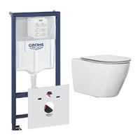 Grohe Rapid toiletset met Saniclear Jama randloos toilet en softclose zitting