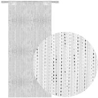 BESTLIVINGS Fadenvorhang Lurex-Optik weiÃŸ, Auswahl: Stangendurchzug 300 x 250 cm