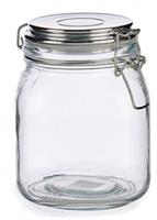 Vivalto voorraadpot 1 liter 11,3 x 15 cm glas transparant