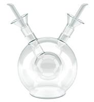 Balvi oliefles Sfera Double 125 ml 14 cm glas transparant