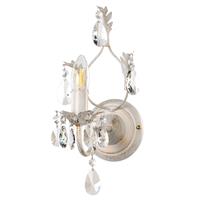 Euluna Kristal-wandlamp Teresa, ivoor, 1-lamp