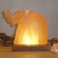 Wagner Life Design LED zoutlamp Elefant met lamphouder, barnsteen