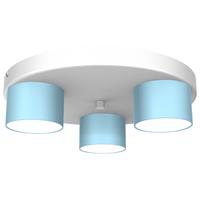Eko-Light Plafondlamp Cloudy rond 3-lamps blauw