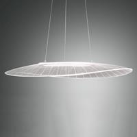 Fabas Luce LED hanglamp Vela, wit, ovaal, 78 cm x 55 cm