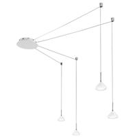 Fabas Luce LED hanglamp Isabella, 4-lamps, wit