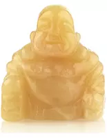 Spiru Edelstenen Beeld Boeddha Calciet geel - 50 mm
