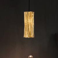 Slamp AccordÃ©on verticale hanglamp goud/zwart