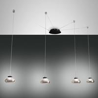 Fabas Luce LED-HÃngeleuchte Arabella, 4 fl, schwarz/grau/klar