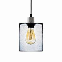 Solbika Lighting Pendellampe Soda mit Glasschirm blau Ø 15cm