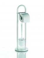 Toiletrol-/toiletborstelhouder Linda 65 X 19 Cm Rvs Wit