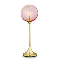 DESIGN BY US Ballroom tafellamp, roze, glas, mondgeblazen, dimbaar