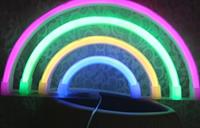 Groenovatie LED Neon Wandlamp Regenboog, Op Batterijen en USB, 28x15x2cm, RGB