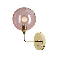 DESIGN BY US Ballroom Short wandlamp, roze, glas, mondgeblazen