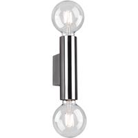 BES LED LED Wandlamp - Wandverlichting - Trion Vundon - E27 Fitting - 2-lichts - Rond - Mat Nikkel - Aluminium
