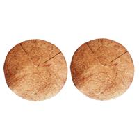 Esschert Design 2x stuks inlegvellen kokos voor hanging basket 35 cm - kokosinleggers / plantenbak van kokos