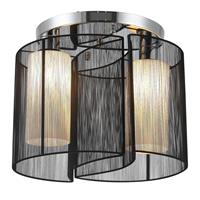 HOMCOM Deckenlampe vintage Deckenleuchte 2 flammig Deckenlicht Lampe 2 x E27-Fassung Schwarz Ã47,5 x 33H cm (Ohne GlÃ¼hbirnen) - 