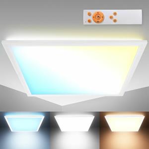 B.K.LICHT LED Panel Deckenleuchte flach CCT indirektes Licht dimmbar KÃ¼chenlicht weiÃŸ 24W