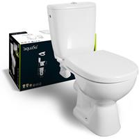 AQUASU ' Â WC-Kombination Rivera | SpÃ¼lrandloses Stand-WC | TiefspÃ¼ler | Abgang waagerecht | Duroplast WC