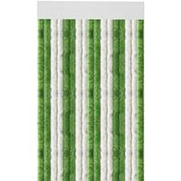 ARSVITA Flauschvorhang 80x185 cm in Unistreifen grÃ¼n - weiÃŸ, perfekter Insekten- und Sichtschutz fÃ¼r Ihre Balkon- und TerrassentÃ¼r, viele Farben