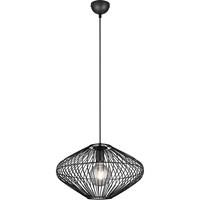 BES LED LED Hanglamp - Hangverlichting - Trion Caboli - E27 Fitting - Rond - Mat Zwart - Aluminium