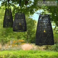 Gartentraum.de Schwarze Gartenlichter zum HÃngen oder Aufstellen - 3er Laternen Set von Max & Luuk - Mace Laternen