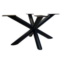 Furniture Legs Europe Zwarte stalen matrix ronde buis hoogte 40 cm en breedte 78 cm (koker 6 cm)