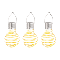 Solar LED hanglamp Fiesta Yellow op zonne energie - Set van 3
