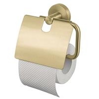 Haceka - Kosmos Toilettenpapierhalter mit Klappe 14,3x5x12,9cm Gold-Optik - Goud-look