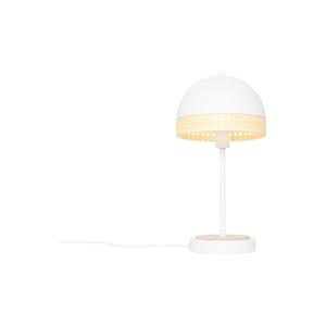 QAZQA Oosterse tafellamp wit met rotan 20 cm - Magna Rotan - WeiÃŸ