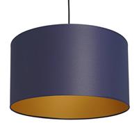 Euluna Hanglamp Soho cilindrisch 1-lamp Ø 40cm blauw/goud