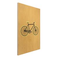 Bilderwelten Holzbild Fahrrad in Gelb