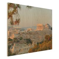 Bilderwelten Holzbild Architektur & Skyline - Querformat 4:3 Akropolis